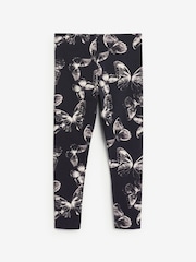 Khaki Green/Charcoal Grey/Purple Butterfly Leggings 5 Pack (3-16yrs) - Image 3 of 8