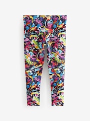 Purple/Graffiti/Multi Swirl Leggings 5 Pack (3-16yrs) - Image 7 of 8