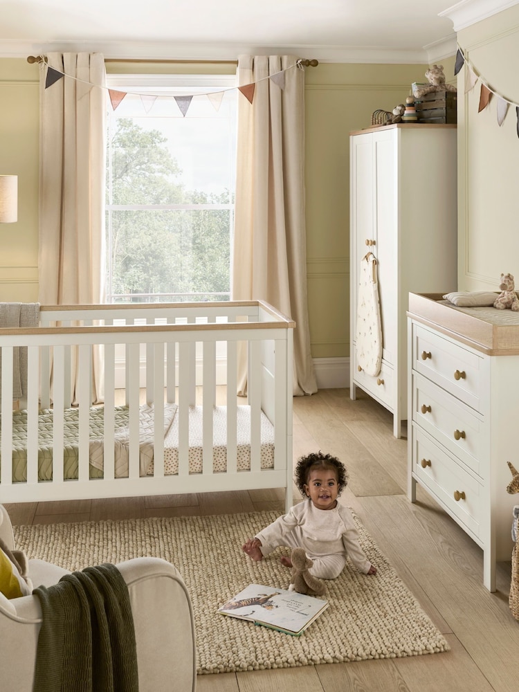 Mamas & Papas 3 Piece WhiteOak Wedmore Nursery Furniture Set - Image 1 of 12