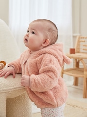 Rosa - Chaqueta abrigada de forro polar para bebé (0 meses -2 año) - Imagen 2 de 9