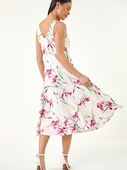 Roman White Petite Fit and Flare Dress - Image 3 of 5