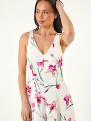 Roman White Petite Fit and Flare Dress - Image 5 of 5