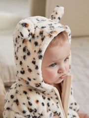 Ecru/ Animal Print Baby Cosy Fleece Jacket (0mths-2yrs) - Image 3 of 10