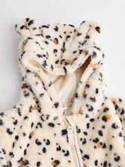 Ecru/ Animal Print Baby Cosy Fleece Jacket (0mths-2yrs) - Image 7 of 10