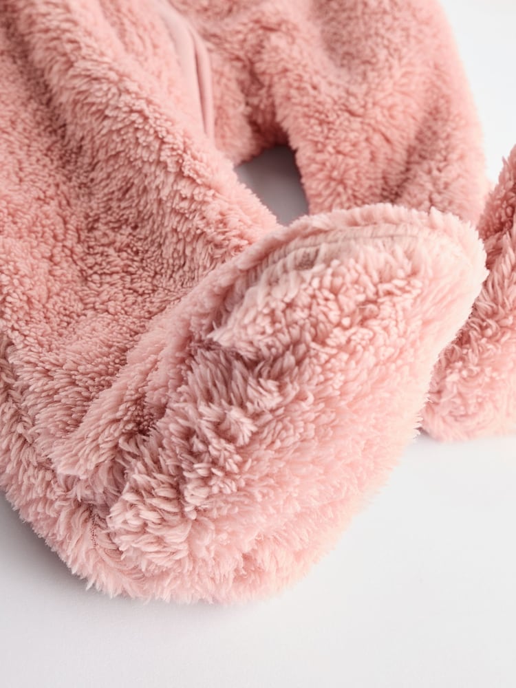 Pink - Kuscheliger Baby-Einteiler aus Fleece mit Kapuze (0M.–2J.) - Bild 11 von 11 Pink - Kuscheliger Baby-Einteiler aus Fleece mit Kapuze (0M.–2J.) - Bild 11 von 11