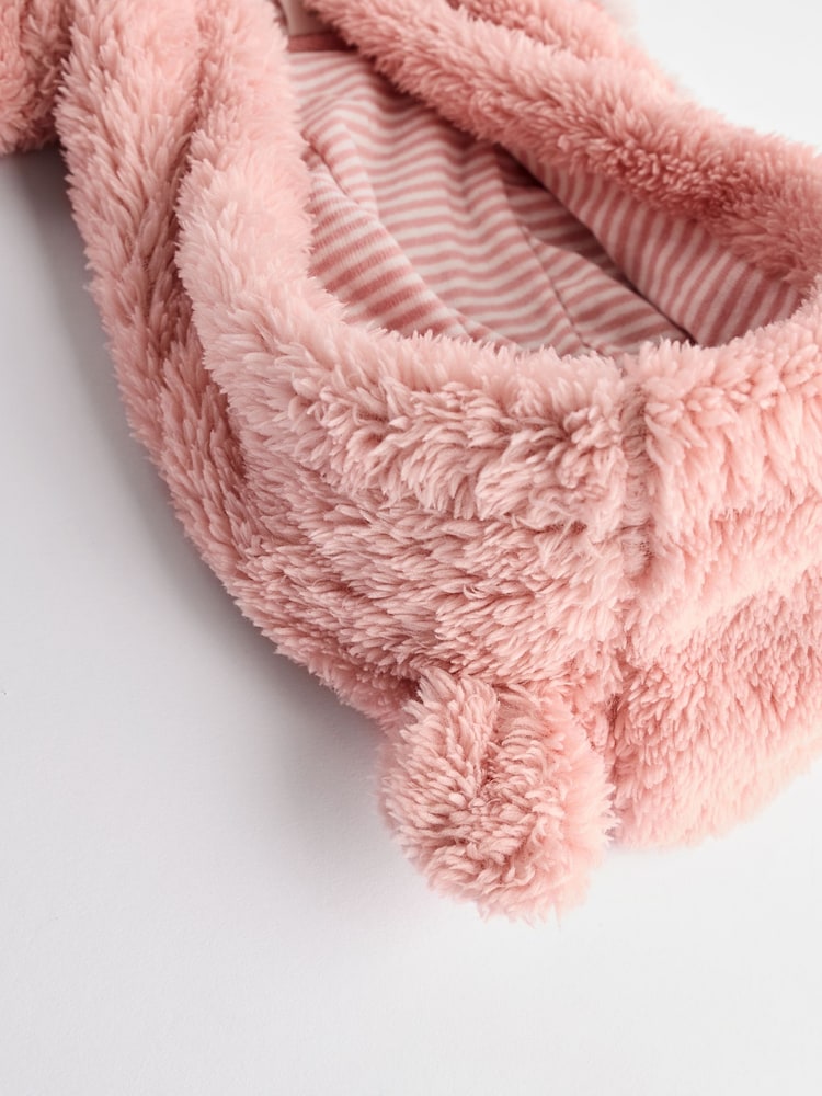 Pink Baby Cosy Fleece Hooded All-In-One (0mths-2yrs) - Image 9 of 11
