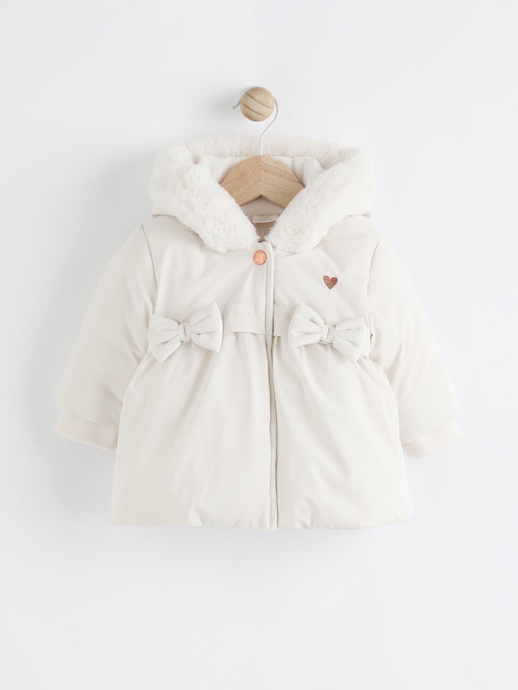 Nœud blanc - Doudoune à capuche Bébé (0mois-2ans) - Image 4 of 9