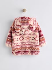 Pink Print Baby Cosy Fleece Jacket (0mths-2yrs) - Image 2 of 7