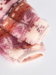 Pink Print Baby Cosy Fleece Jacket (0mths-2yrs) - Image 6 of 7