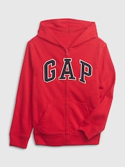 Gap Red Logo Zip Up Hoodie (4-13yrs) - Image 1 of 2