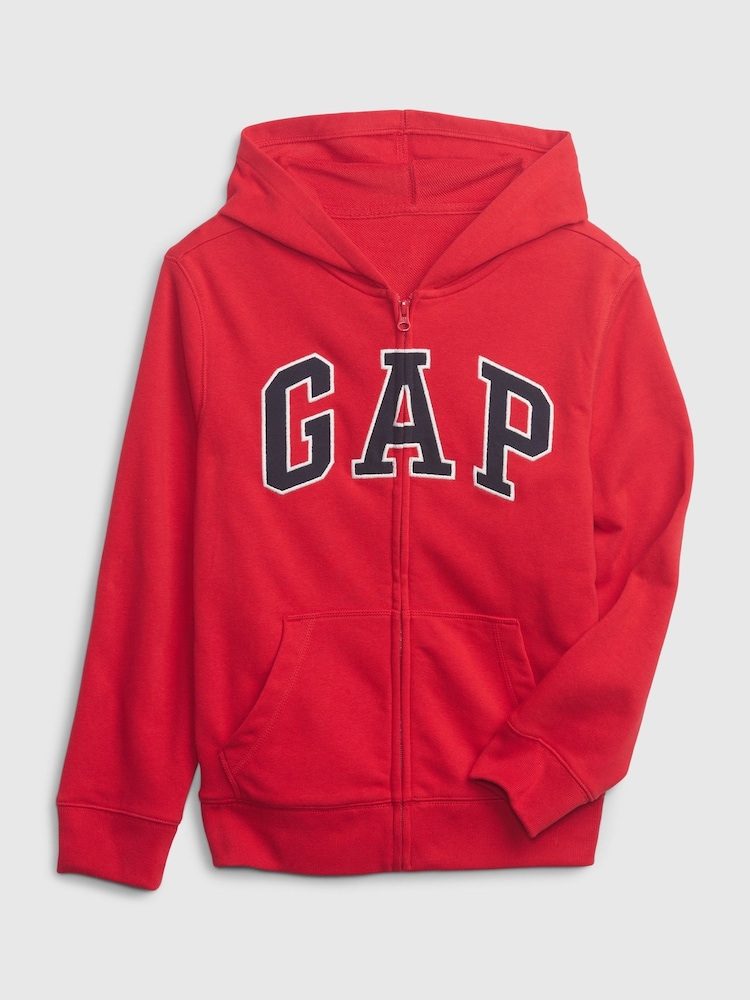 Gap Red Logo Zip Up Hoodie (4-13yrs) - Image 1 of 2