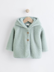 Sage Green Baby Borg Fleece Jacket (0mths-2yrs) - Image 1 of 9