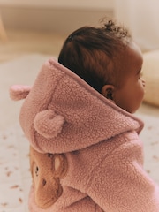 Roz - Bebeluș Borg Fleece Jachetă (0luni-2ani) - Imaginea 3 din 12