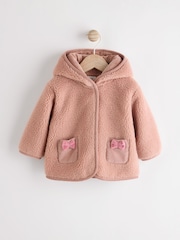 Roz - Bebeluș Borg Fleece Jachetă (0luni-2ani) - Imaginea 7 din 12