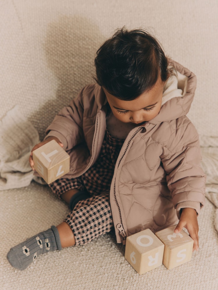 Pink Hearts Quilted Baby Coat (0mths-2yrs) - Image 2 of 7