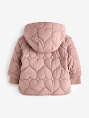 Pink Hearts Quilted Baby Coat (0mths-2yrs) - Image 5 of 7