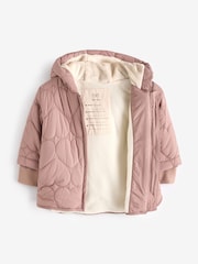 Pink Hearts Quilted Baby Coat (0mths-2yrs) - Image 6 of 7