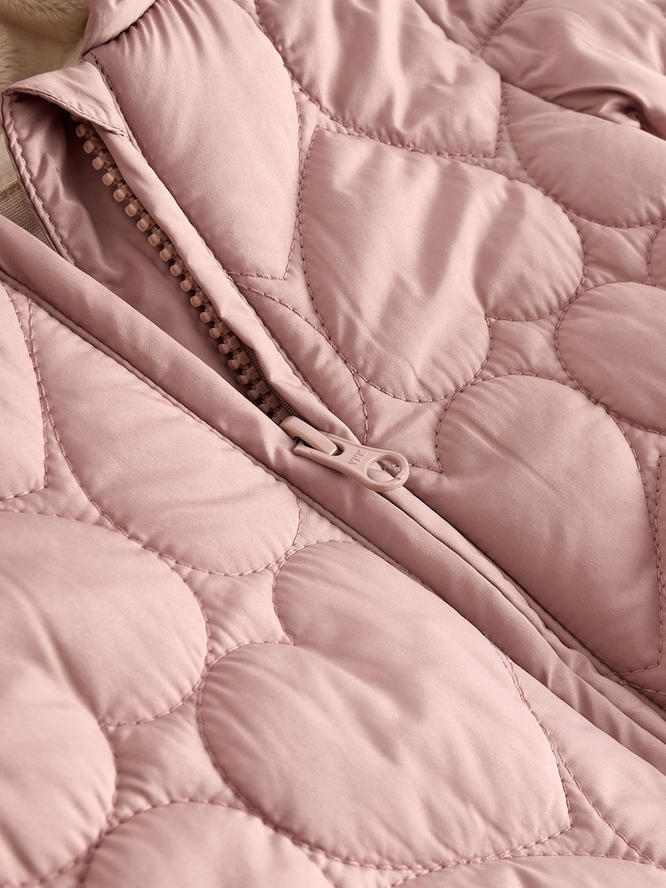 Pink Hearts Quilted Baby Coat (0mths-2yrs) - Image 7 of 7