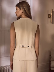 Cream Premium Tailored Waistcoat - Image 4 of 8
