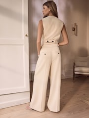 Cream Premium Tailored Straight Trousers - Image 4 of 7