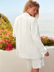 White Linen Blazer - Image 3 of 7
