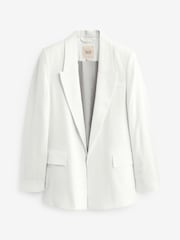 White Linen Blazer - Image 6 of 7