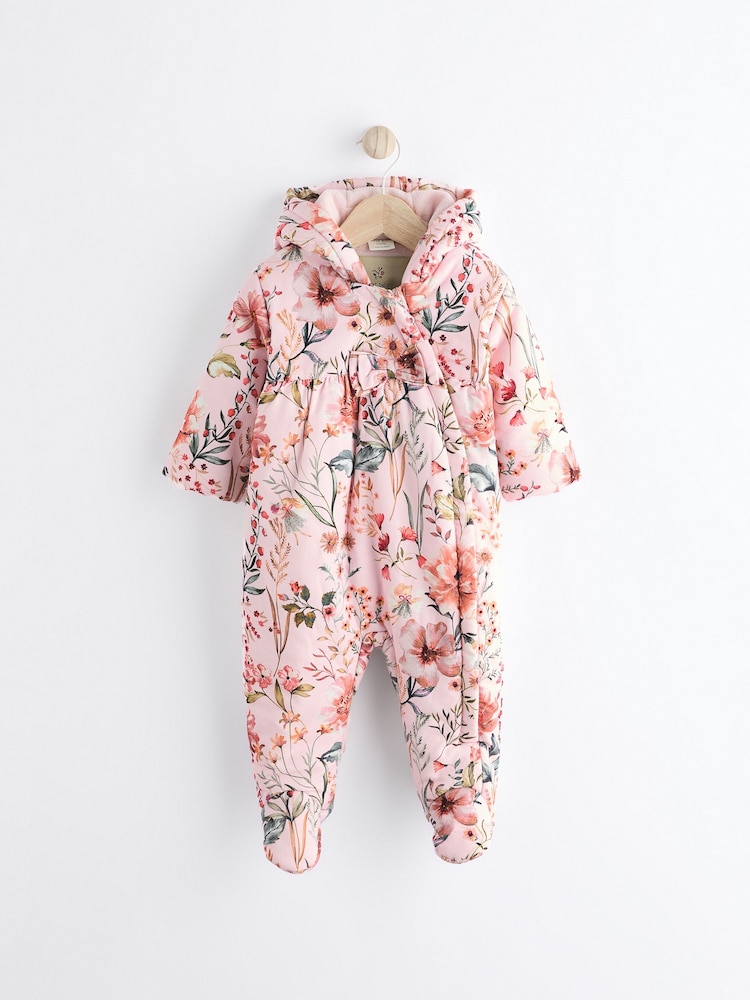 Floral Corduroy Baby All-In-One Pramsuit (0mths-2yrs) - Image 1 of 7