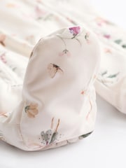 Ecru/ Pink Fairy Print Baby Zip Hooded All-In-One Pramsuit (0mths-2yrs) - Image 8 of 10
