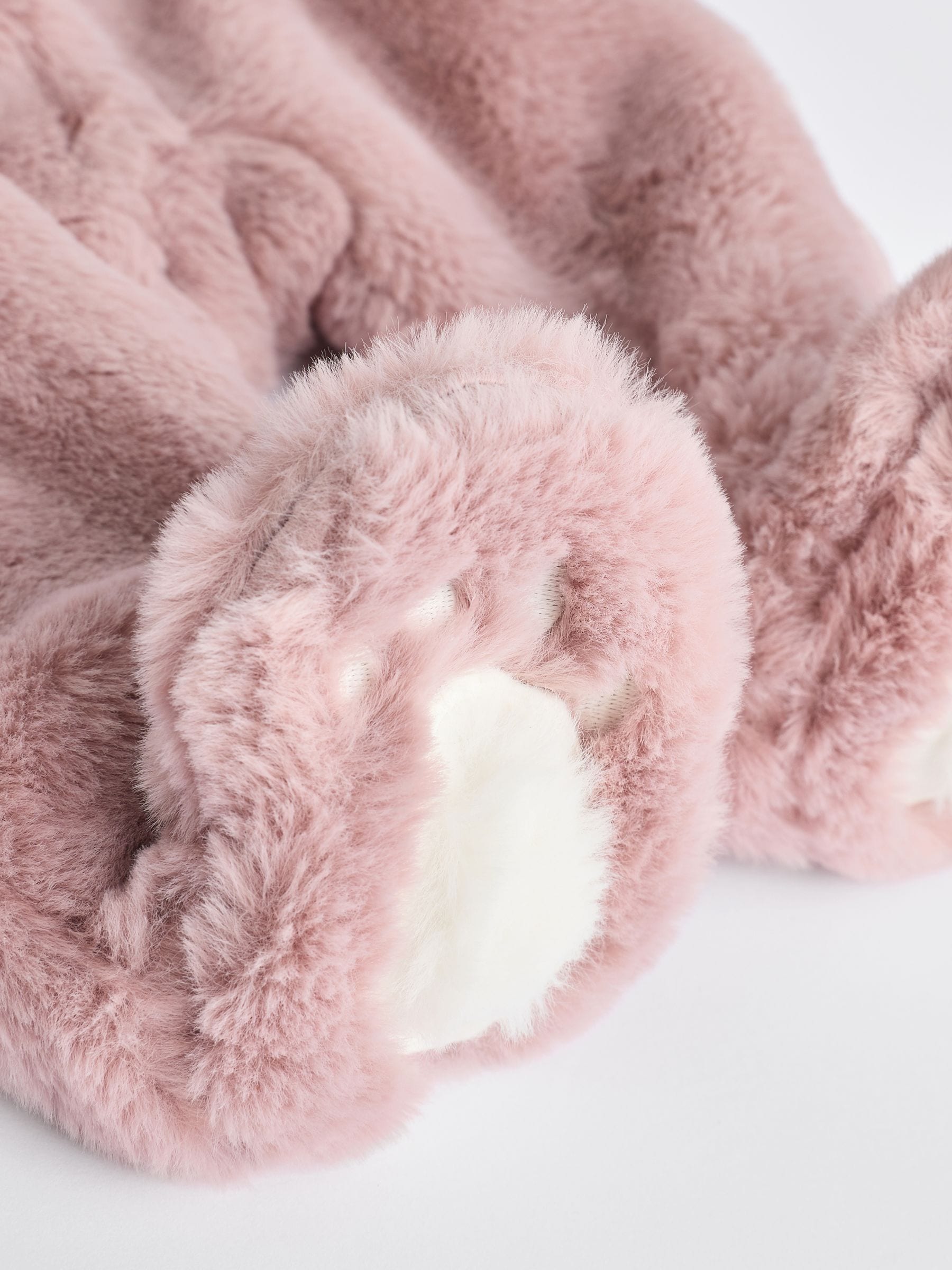 Przeglądaj Różowy - Baby Faux Fur Cosy Hooded Pramsuit All-In-One  (0mths-2yrs) from Next Poland