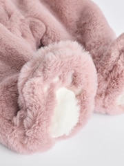 Pink Baby Faux Fur Cosy Hooded Pramsuit All-In-One (0mths-2yrs) - Image 9 of 13
