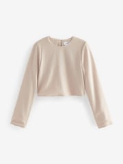 Cream Mesh Sequin Bow Back Top - Image 6 of 7