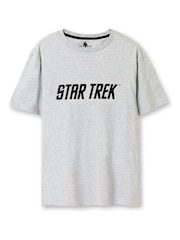 Vanilla Underground Mens Grey Star Trek 100% Cotton Licensed Pyjamas - Image 2 of 4