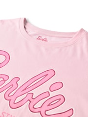 Vanilla Underground Pink Barbie Ladies 100% Cotton Licensed Pyjamas - Image 4 of 5