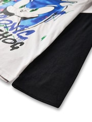 Vanilla Underground Boys Grey Character Long Sleeved Sonic The Hedgehog 100% Cotton T-Shirt - Image 3 of 5