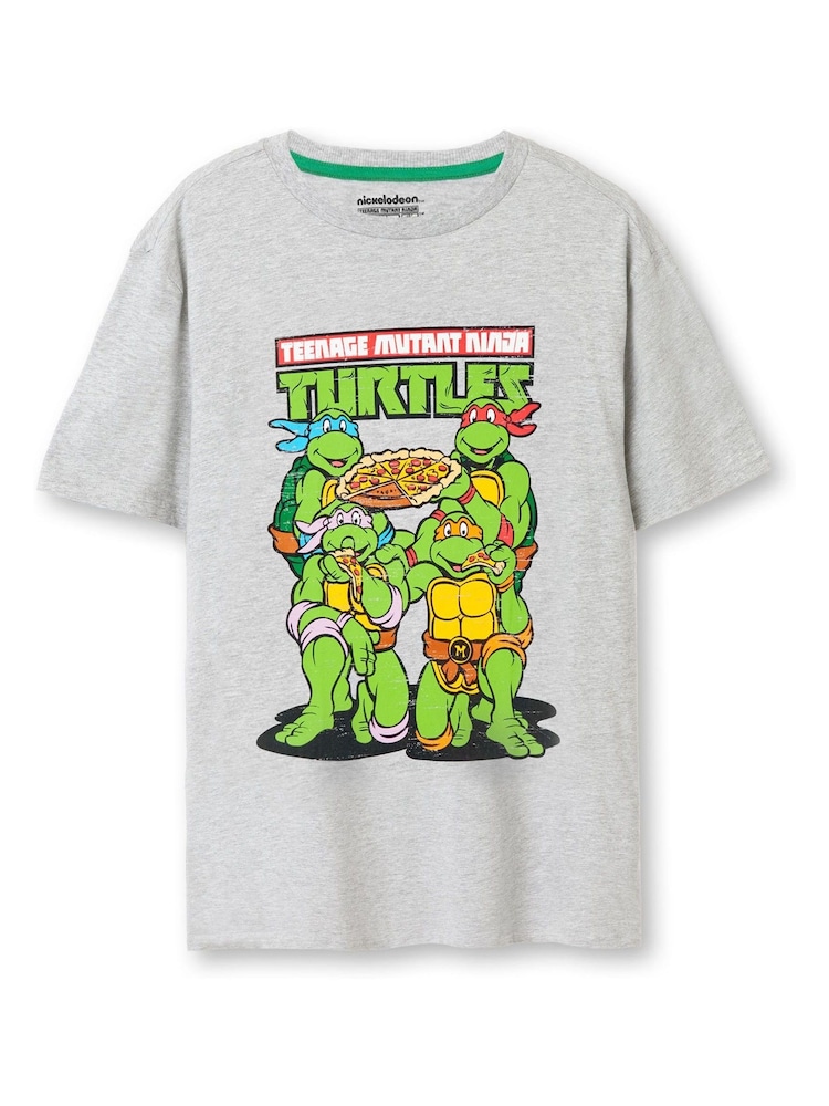 Vanilla Underground Grey Mens 100% Cotton Teenage Mutant Ninja Turtle Pyjamas - Image 2 of 5
