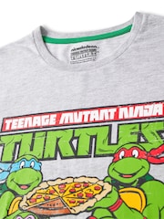 Vanilla Underground Grey Mens 100% Cotton Teenage Mutant Ninja Turtle Pyjamas - Image 4 of 5