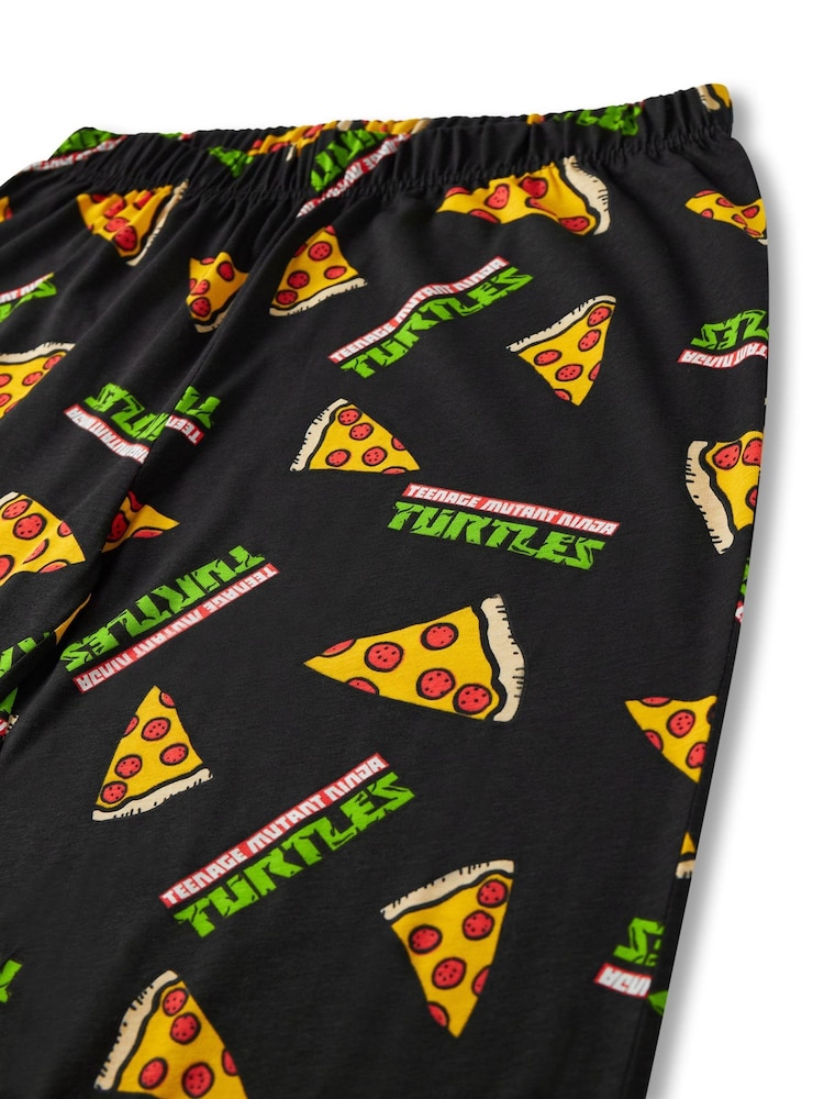 Vanilla Underground Grey Mens 100% Cotton Teenage Mutant Ninja Turtle Pyjamas - Image 5 of 5
