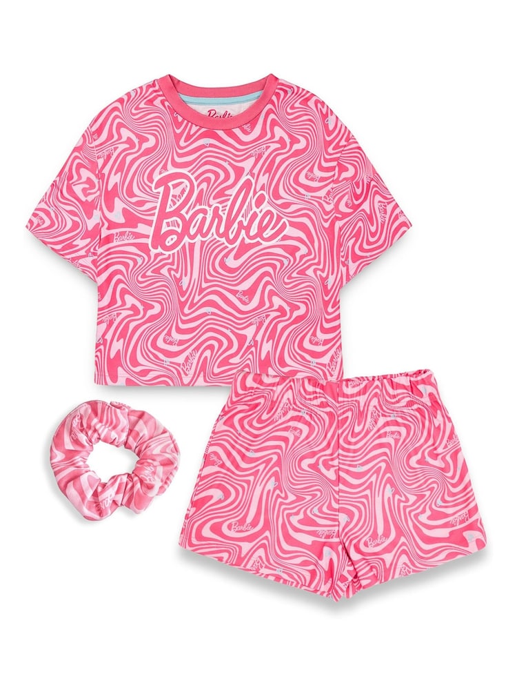 Vanilla Underground Pink Girls Barbie Short Leg Pyjamas - Image 1 of 5