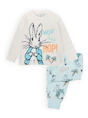 Vanilla Underground White Kids Peter Rabbit Licensed 100% Cotton Pyjamas - Image 1 of 5