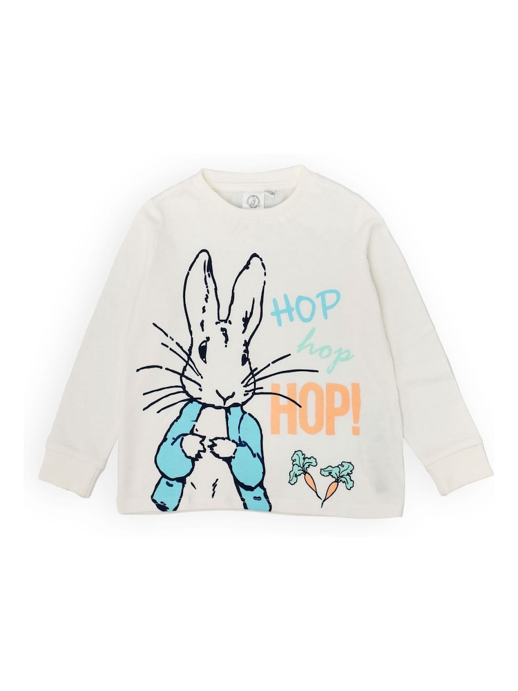 Vanilla Underground White Kids Peter Rabbit Licensed 100% Cotton Pyjamas - Image 2 of 5