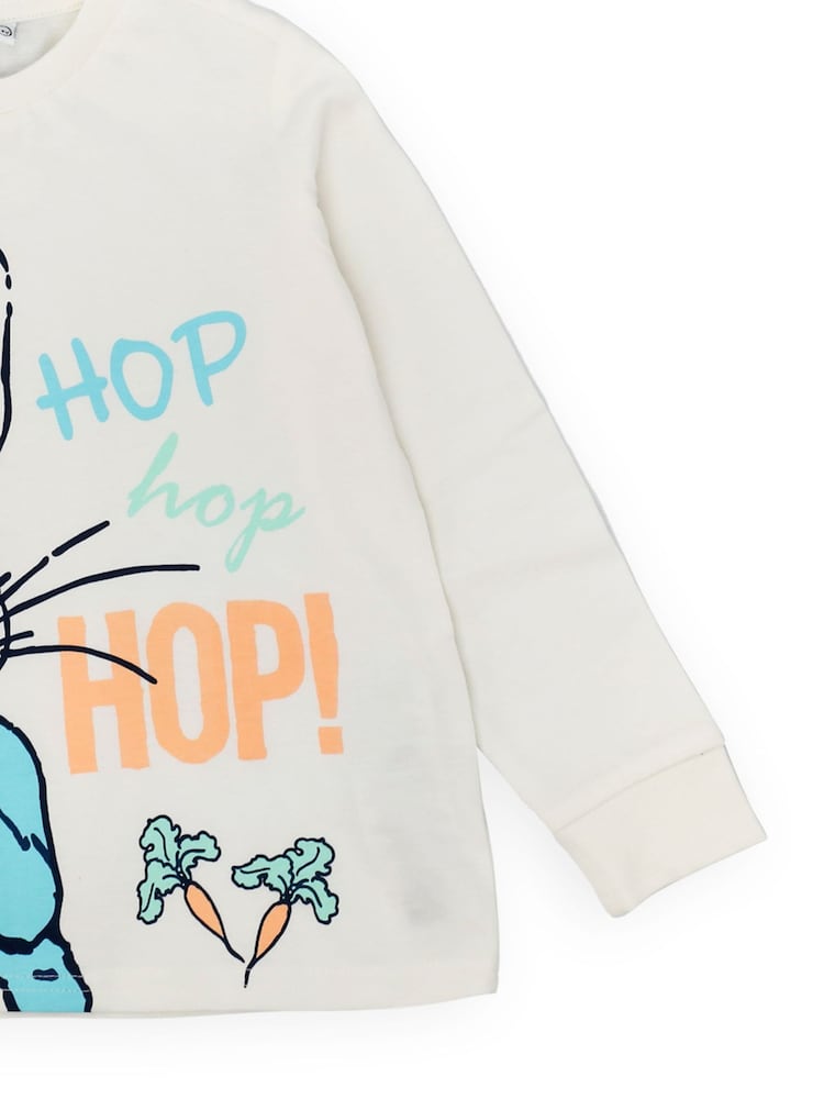 Vanilla Underground White Kids Peter Rabbit Licensed 100% Cotton Pyjamas - Image 4 of 5