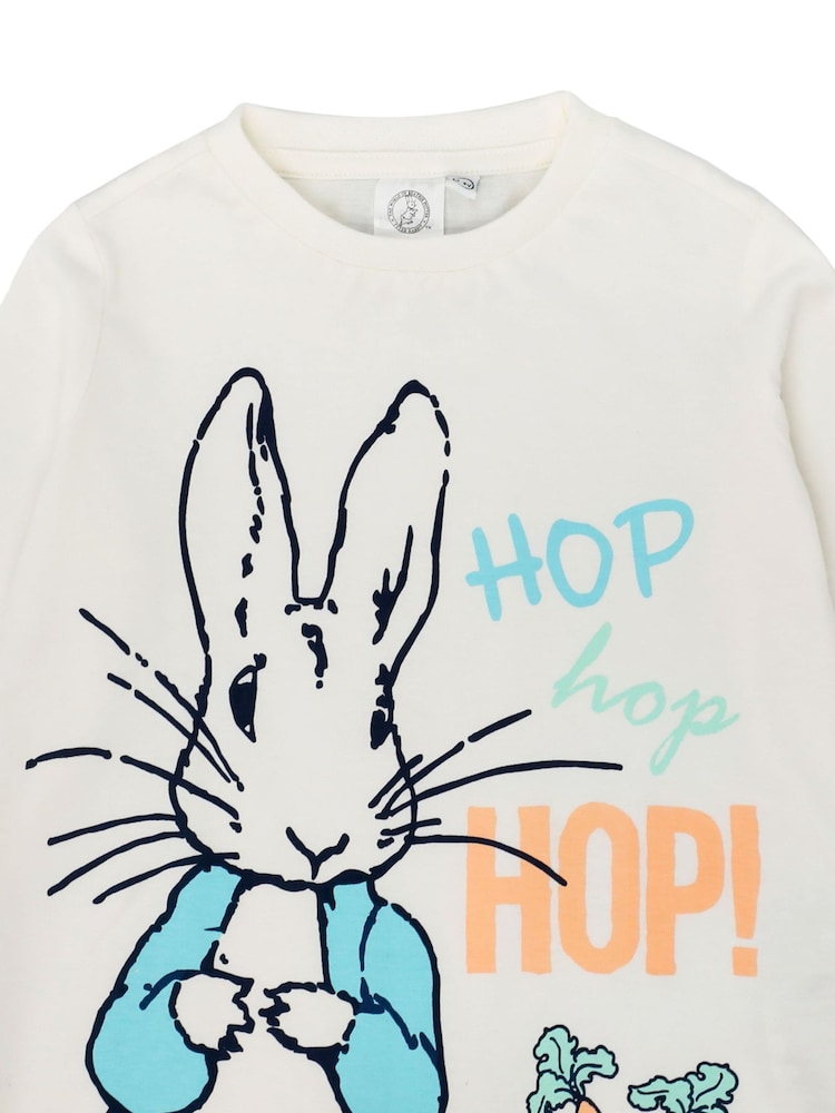 Vanilla Underground White Kids Peter Rabbit Licensed 100% Cotton Pyjamas - Image 5 of 5