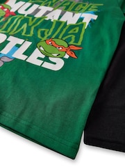 Vanilla Underground Green Boys Teenage Mutant Ninja Turtles Long Sleeve 100% Cotton T-Shirt - Image 3 of 5
