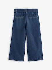 Denim Dark Wash 100% Cotton Wide Leg Jeans With Belt (3-16yrs) - Image 6 of 7