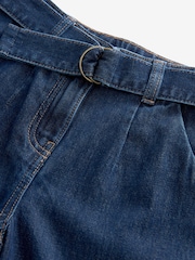 Denim Dark Wash 100% Cotton Wide Leg Jeans With Belt (3-16yrs) - Image 7 of 7