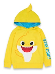 Vanilla Underground Yellow Baby Shark Kids Character 100% Cotton Hoodie - Image 1 of 6