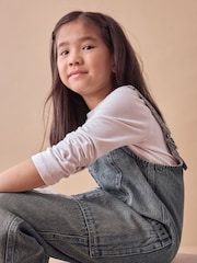Denim Tint 100% Cotton Slouchy Dungarees (3-16yrs) - Image 3 of 7