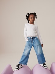 Mid Blue Denim Wide Leg 100% Cotton Jeans (3-16yrs) - Image 2 of 7