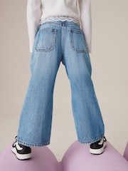 Mid Blue Denim Wide Leg 100% Cotton Jeans (3-16yrs) - Image 3 of 7