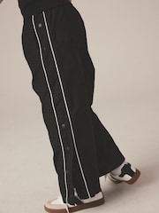 Black Wide Leg Woven 100% Cotton Trousers (3-16yrs) - Image 5 of 8
